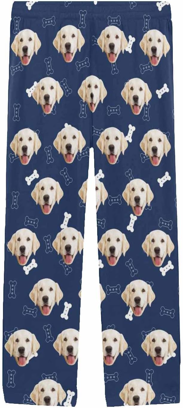 MyPupSocks Customized Face Pajamas Pants Photo Pajama Bottoms for Men S-XXL
