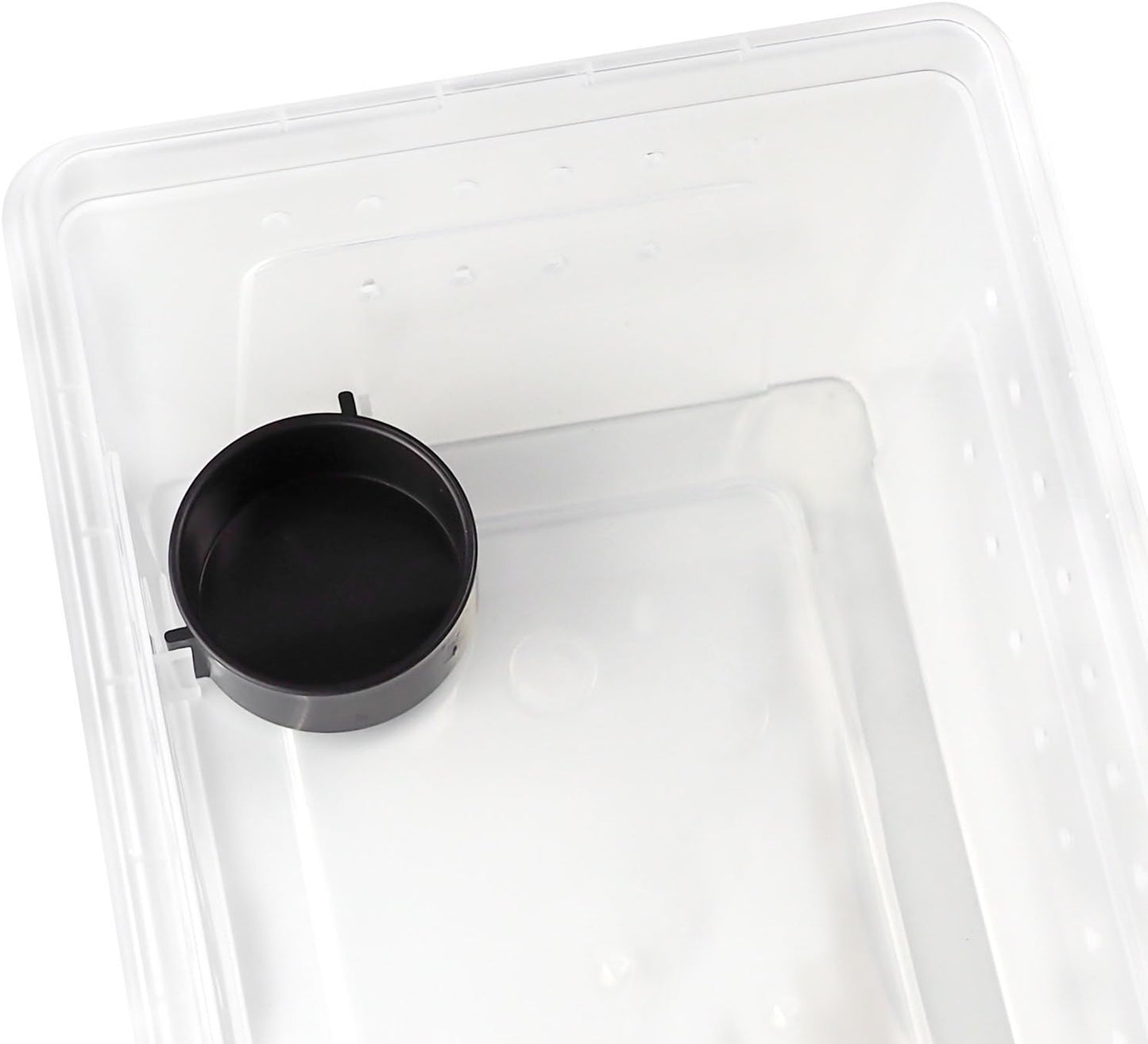 OMEM Portable Reptile Terrarium Habitat for Mini Pet Houses Breathable Holes Stackable Container (M)