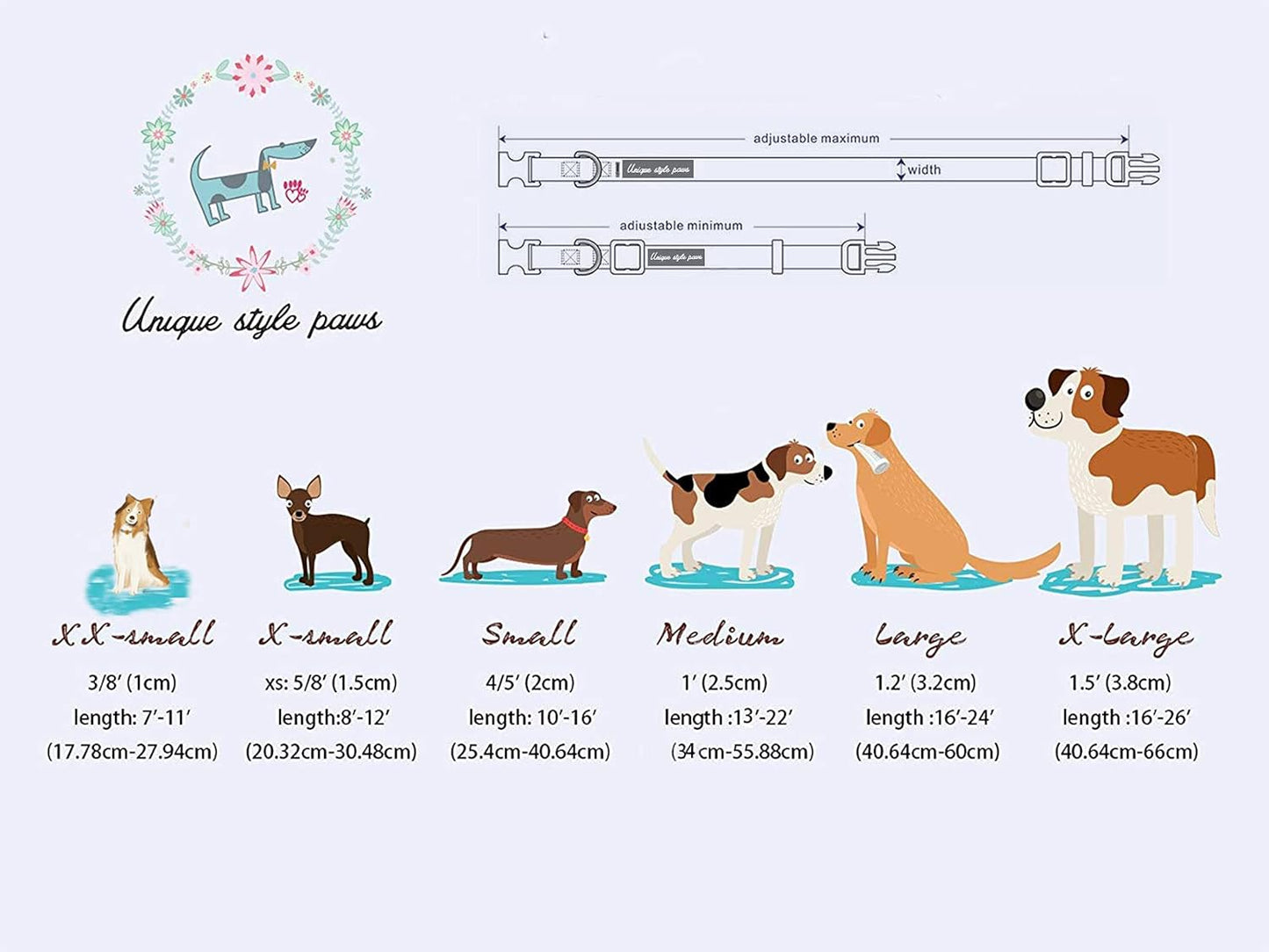 Unique Style Paws Christmas Day Dog Collar with Bow Christmas Tree Cotton Puppy Collars for Small Medium Large Dogs