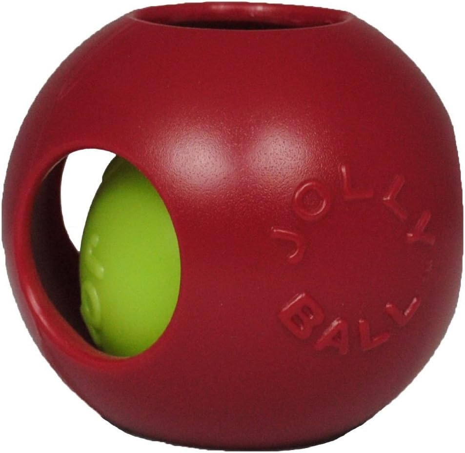 Jolly Pets Teaser Ball Dog Toy, Small/4.5 Inches, Red (1504 RD)