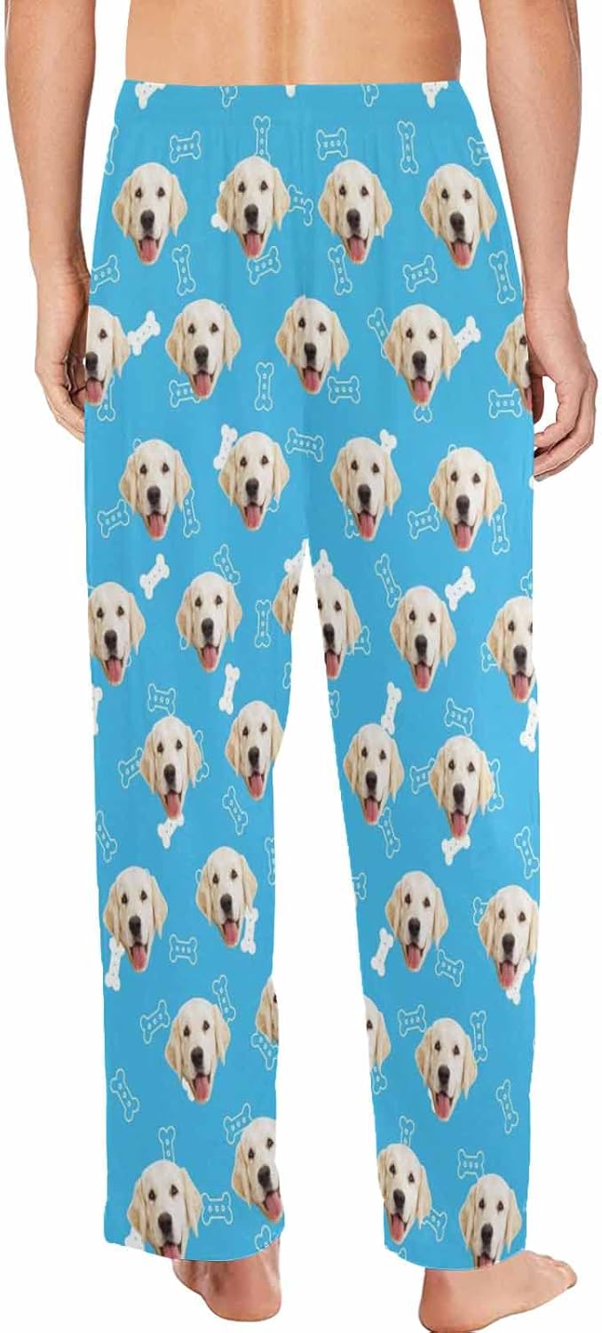 MyPupSocks Customized Face Pajamas Pants Photo Pajama Bottoms for Men S-XXL