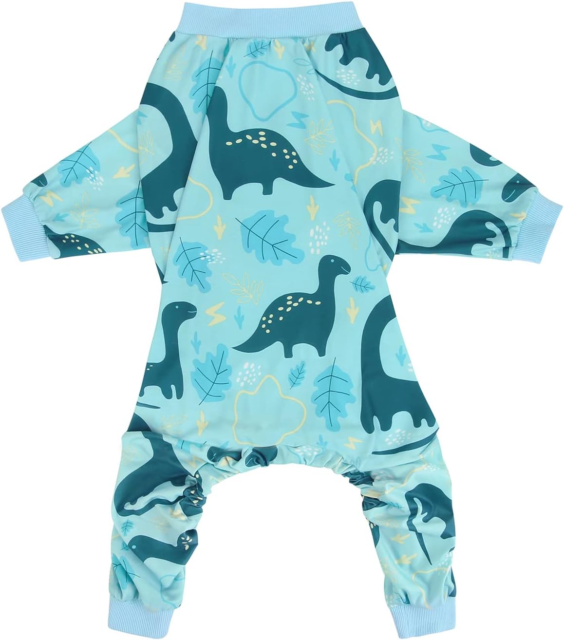 HDE Dog Pajamas One Piece Jammies Jumpsuit Pet Clothes Outfit Stretchy Lightweight Comfy Shirt Pjs for M-3XL Dogs Dinosaurs - XL