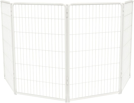 FXW Homeplus Unleashed Indoor Dog Playpen - Stress-Free and Safe Play, Heavy Duty 45 Inch 4 Wire Panels Dog Pen for Large Dogs, White│Patented