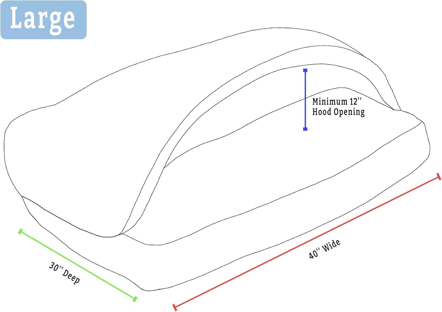 Snoozer Rectangle Cozy Cave Dog Bed - Indoor Dog Bed with Cover Cave, Covered Calming Burrow for Medium & Large Sized Pets with Blanket Attached, Enclosed, Washable - Large, Olive