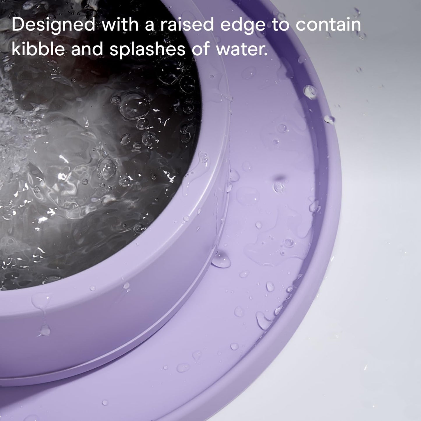 Wild One - Dog & Cat Placemat for Food & Water - Silicone, Non-Slip, Non-Toxic - Great for Travel - Standard (Lilac)