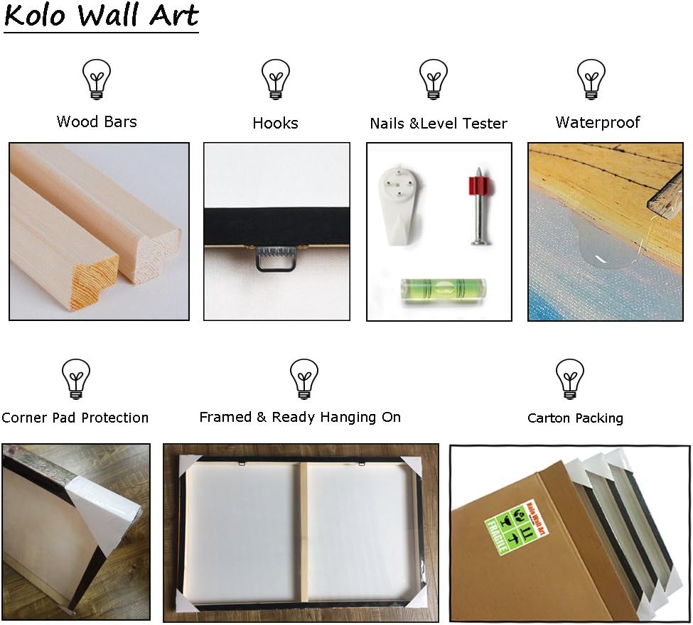 Xlarge 5 Piece Underwater World Canvas Wall Art Painting Sea Turtles Tropical Fish Swim on Coral Reef in the Sea Ocean Picture Prints Kids Room Wall Decor Stretched and Framed Ready to Hang 40x60inch