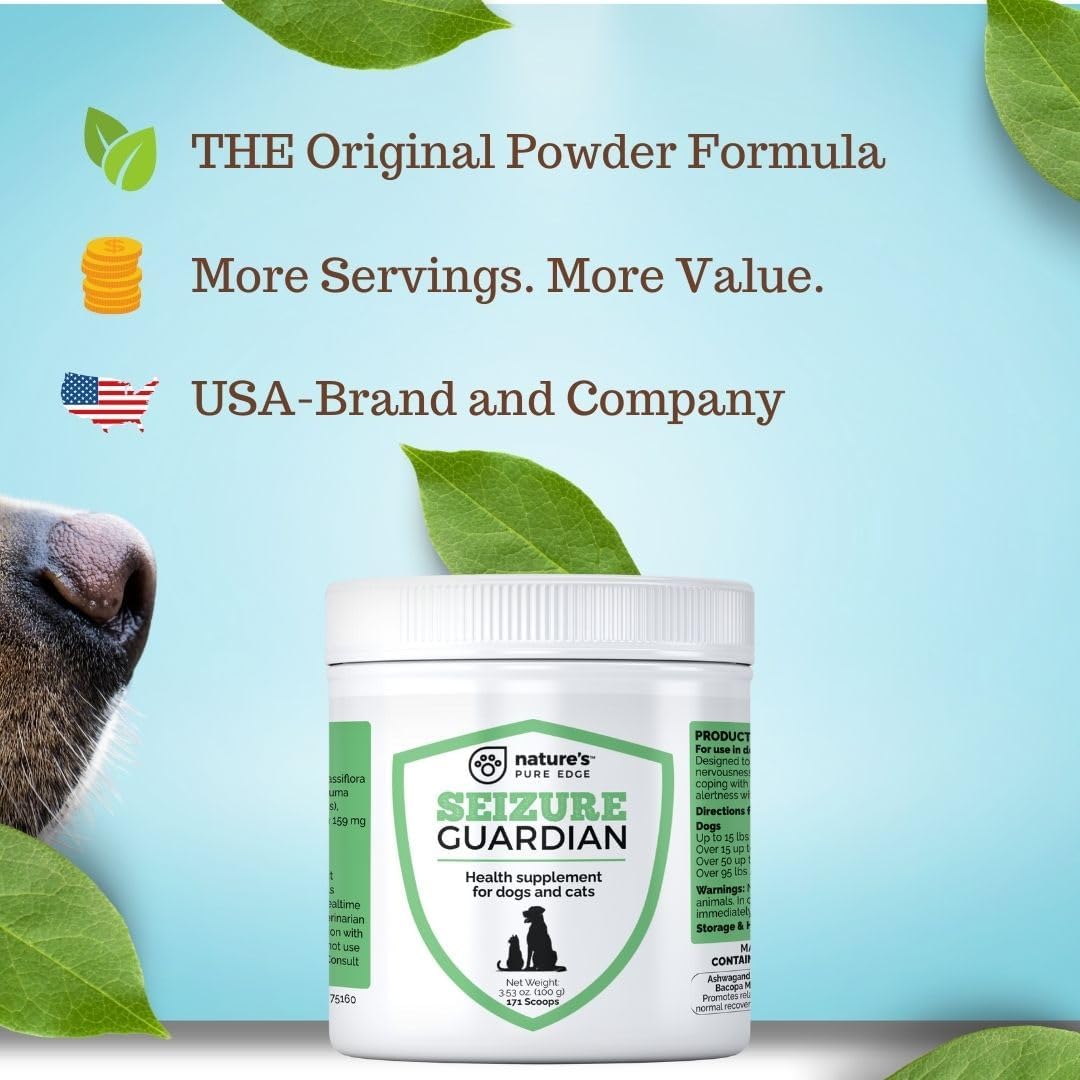 Nervous System Support and Calming Aid for Dogs & Cats – Natural Relaxation Aid from an American Company with Ashwagandha, Chamomile, Valerian & More, 170g