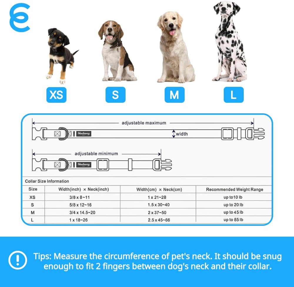 Blueberry Pet Essentials Adjustable Pink Dog Collar for Large Dogs, Solid Nylon, Comfortable & Durable, Secure Fit and Eco-Friendly for Pet Owners