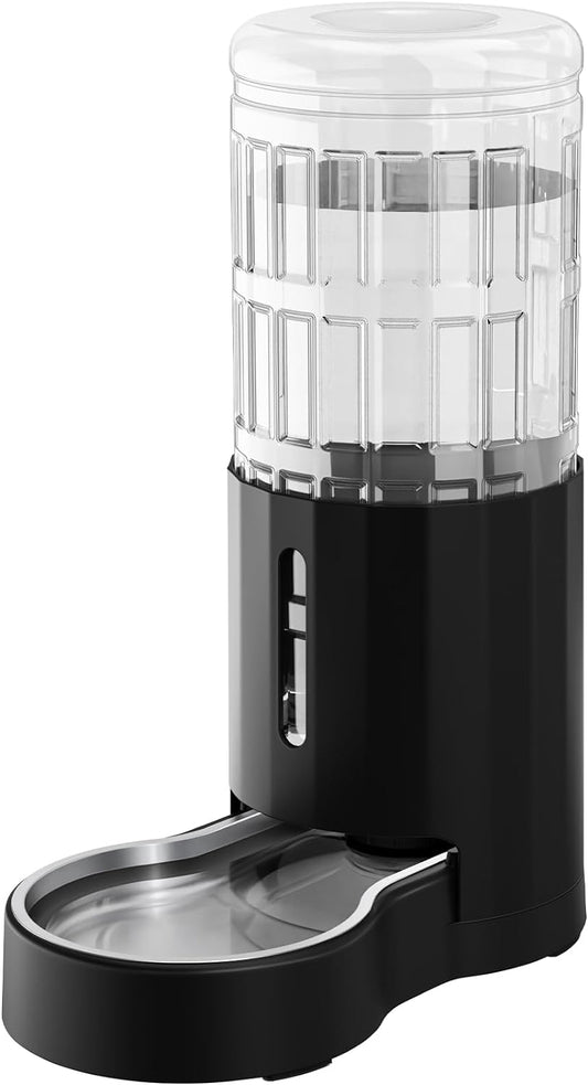 CZPET Automatic Dog and Cat Water Dispenser with Stainless Steel Bowl Gravity Waterer,100% BPA-Free,Large Capacity and Drinking Area Noise-Free for Pets