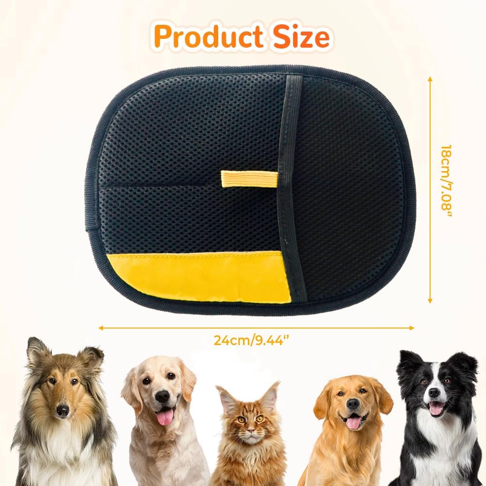 Pet Hair Removal Glove for Cats & Dogs, 2025 Upgrade Pet Hair Remover Glove, Electrostatic Pet Hair Removal Gloves for Dogs and Cats, Reusable Pet Hair Remover Glove (2)