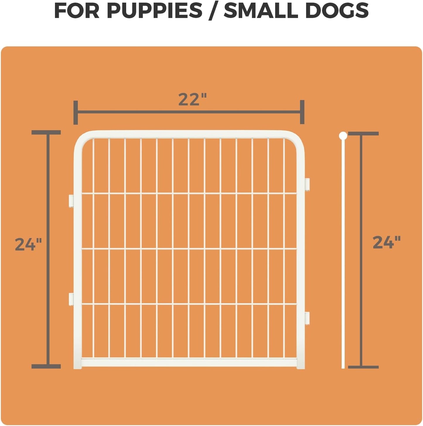 FXW Homeplus Unleashed Indoor Dog Playpen - Stress-Free and Safe Play, Heavy Duty 24 Inch 2 Wire Panels Dog Pen for Puppy and Small Dogs, White│Patented
