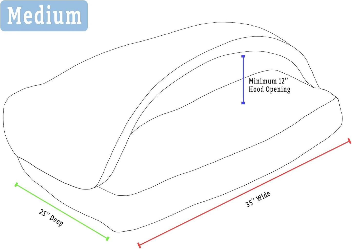 Snoozer Pet Products Luxury Rectangle Cozy Cave, Wag Collection, Medium, Ramey Oxford