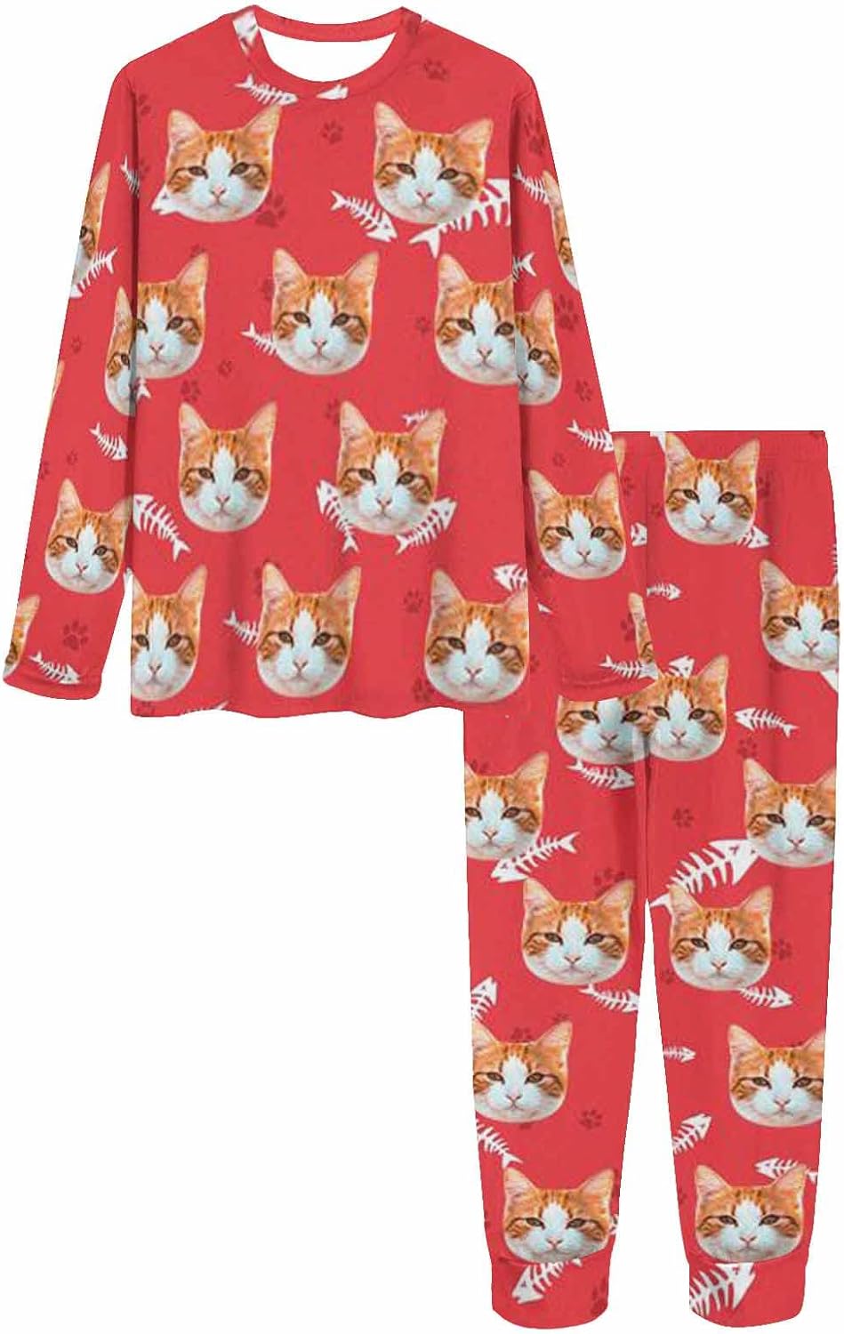 MyPupSocks Custom Face Pajamas Sets for Women, Personalized Photo Sleepwear XS-XXL