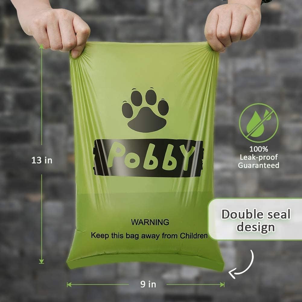 Dog Poop Bag Holder for Leash, 2 Pack Dog Poop Bag Dispenser, Sturdy and Guaranteed Leakproof Poop Bag Holders for Leashes, Dog Waste Bag Holder, Unscented, 2 Dispenser and 30 Bags By PobbY