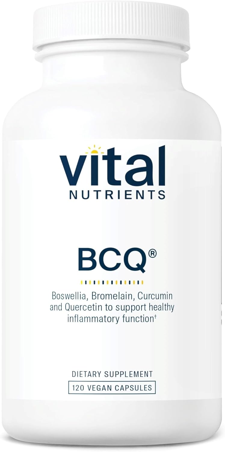 Vital Nutrients BCQ | Vegan Boswellia, Bromelain, Curcumin & Quercetin Supplement | Joint Support Supplement | Supports Sinus & Digestive Health | Gluten, Dairy, Soy Free | 120 Capsules