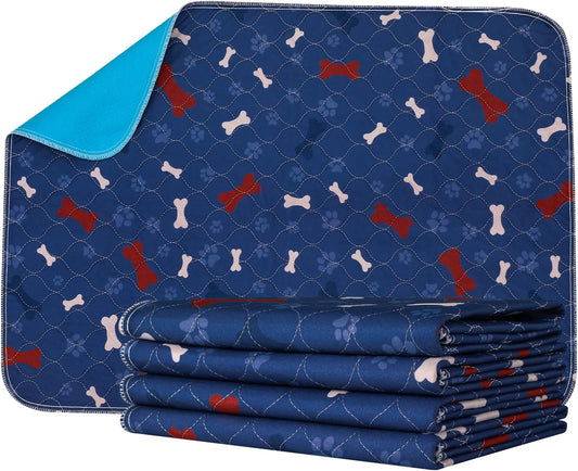 Washable Pee Pads for Dogs + Pet Grooming Gloves - Waterproof & Non-Slip Fast Absorbing Puppy Potty Training Pads,Reusable Whelping Pads, Pee Pad for Guinea Pig Cage,Dog Playpen Mat