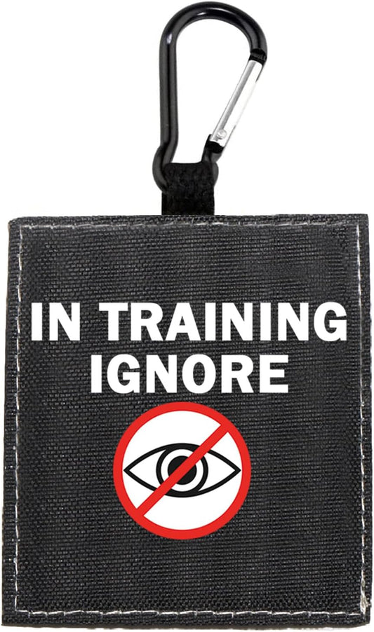 Funny Dog Leash Sleeve Have in Training Ignore Dog Leash Wrap Wrap Alert Hanging ID Patch Tag Pet Birthday Gift (Training Ignore-Tag)