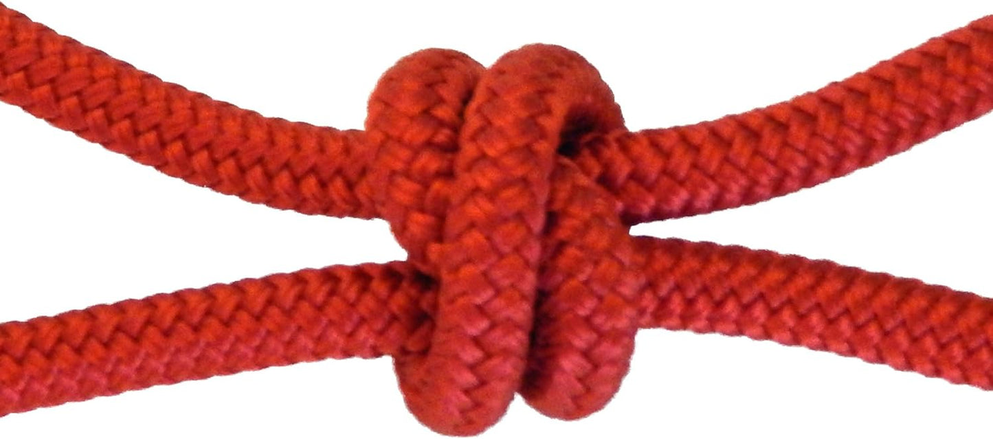 Horse Rope Training Halter - 4 Knot 1/4" Stiff Halter Cord - Used by Famous Trainers Multiple Sizes Multiple Colors