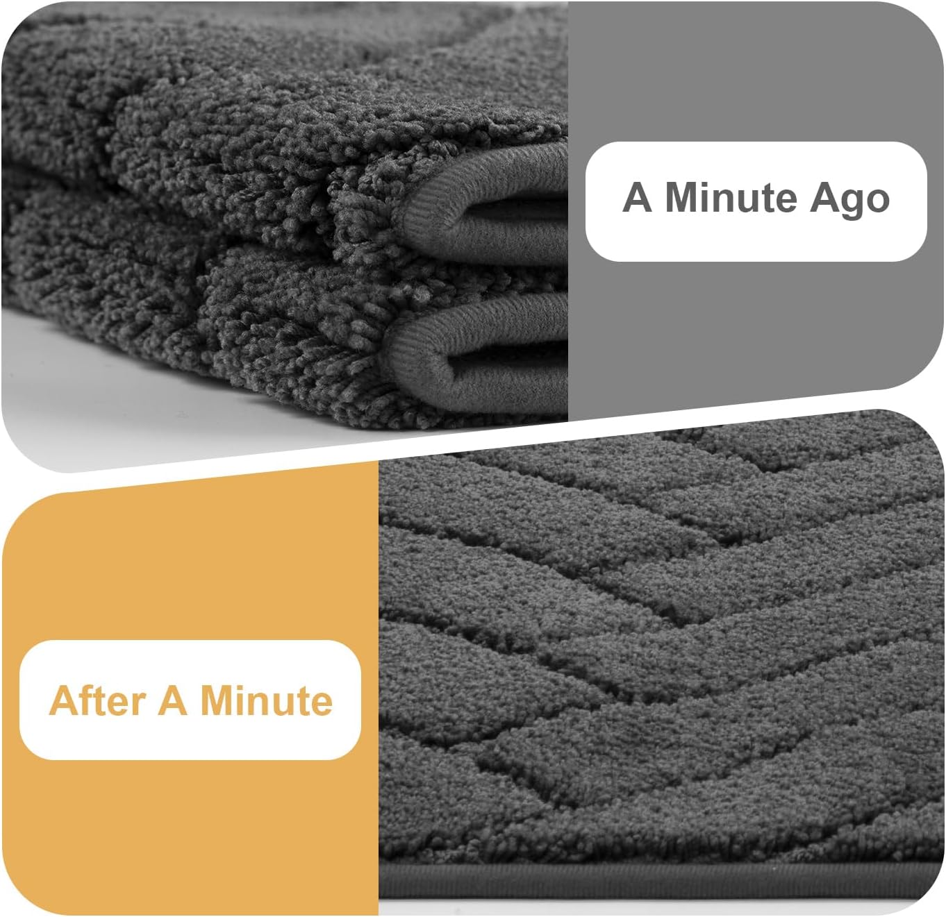 Tindbea Dog Mat for Muddy Paws,Absorbs Moisture Dirt Non-Slip Washable Mud Mat for Dogs,Soft Rubber Backing Front Inside Pet Rug for Entryway, Mud Dog Paws, Patio(24"x59",Charcoal)