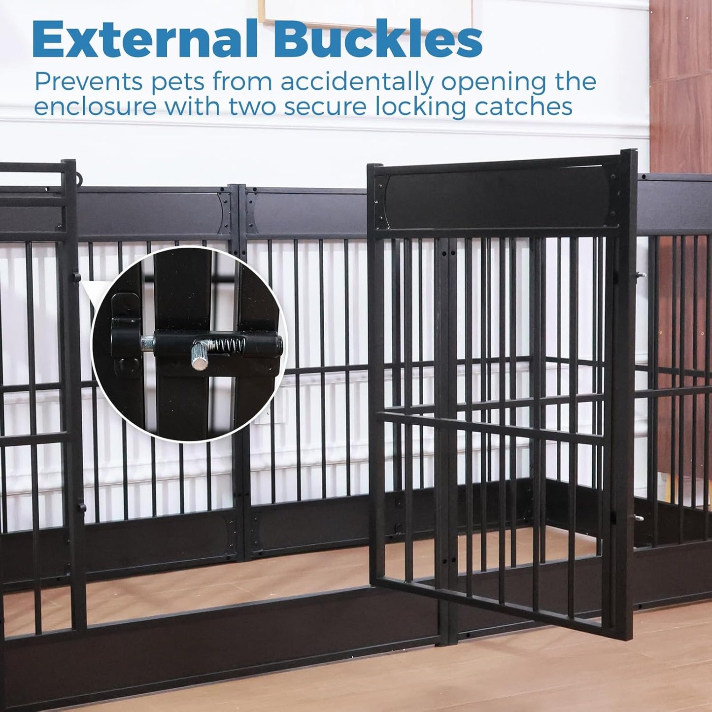 Dog Playpen, 31.5" Height Dog Pen Indoor, Heavy Duty, Safe and Sturdy, Furniture Style Puppy playpen