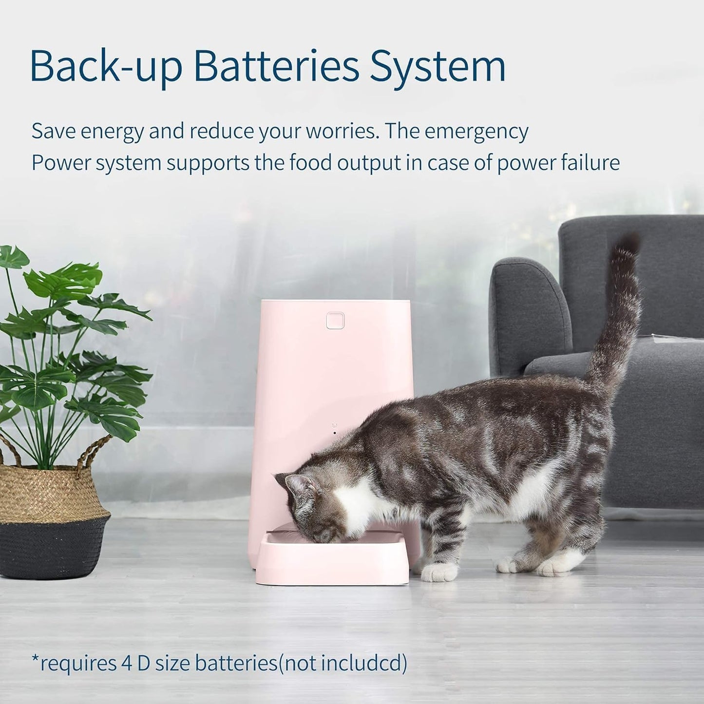 DOGNESS 6L Smart Feeder, Wi-Fi Enabled Pet Feeder for Cat and Dog, Smartphone App for iOS and Android, Portion Control, Fresh Lock System Auto Food Dispenser Pink