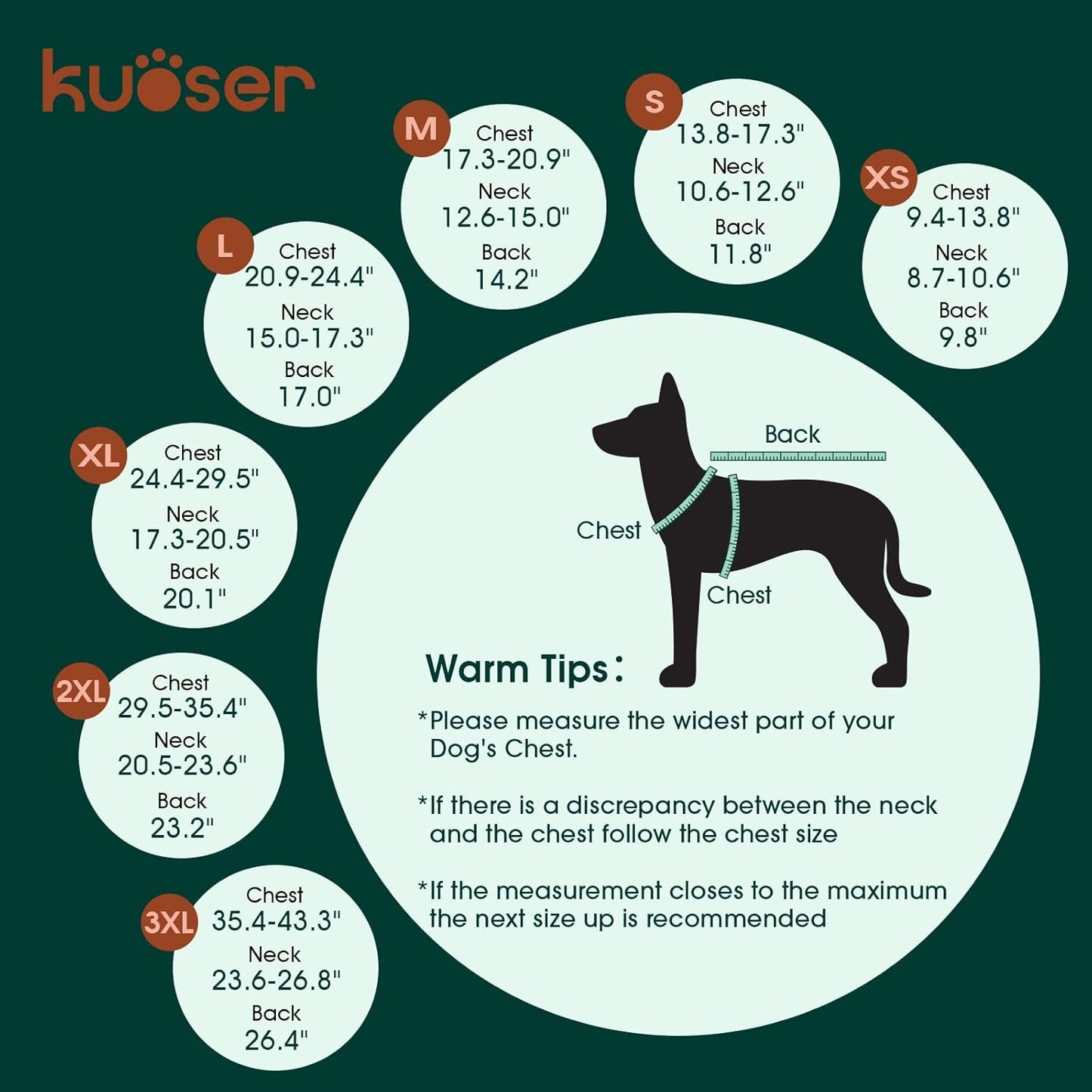 Kuoser Waterproof Dog Coat, Reversible Dog Jacket for Medium Dogs, Adjustable Durable Doggie Winter Coat Warm Puppy Cold Weather Apparel from Small to Large Breed, Yellow M