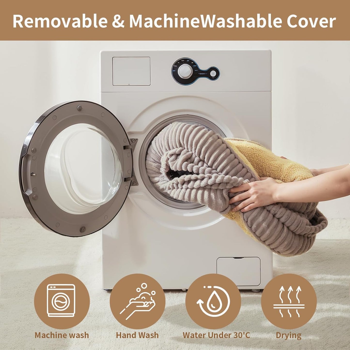 Orthopedic Dog Bed for Small Dogs Breeds, High Density Egg Crate Foam Dog Sofa Beds,Oval Kennel Bed, Pet Couch Bed with Four Sided Bolster, Removable Washable Cover& Non-Slip Bottom