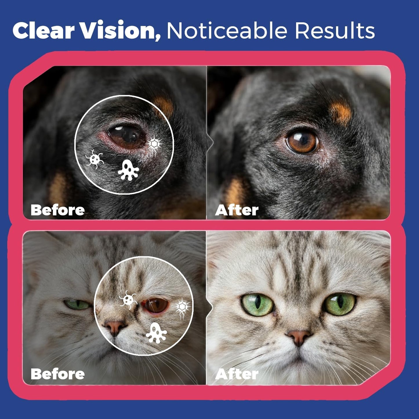 EYEMYCIN pet Eye Drops 1 fl oz Eye Drops for Dogs and Cats Vet-Recommended Dog Eye Infection Treatment to Soothe Infection Allergy,Relieve Dry Eyes Pink Eyes, Pet Tear Stain Cleaner Horses & Birds