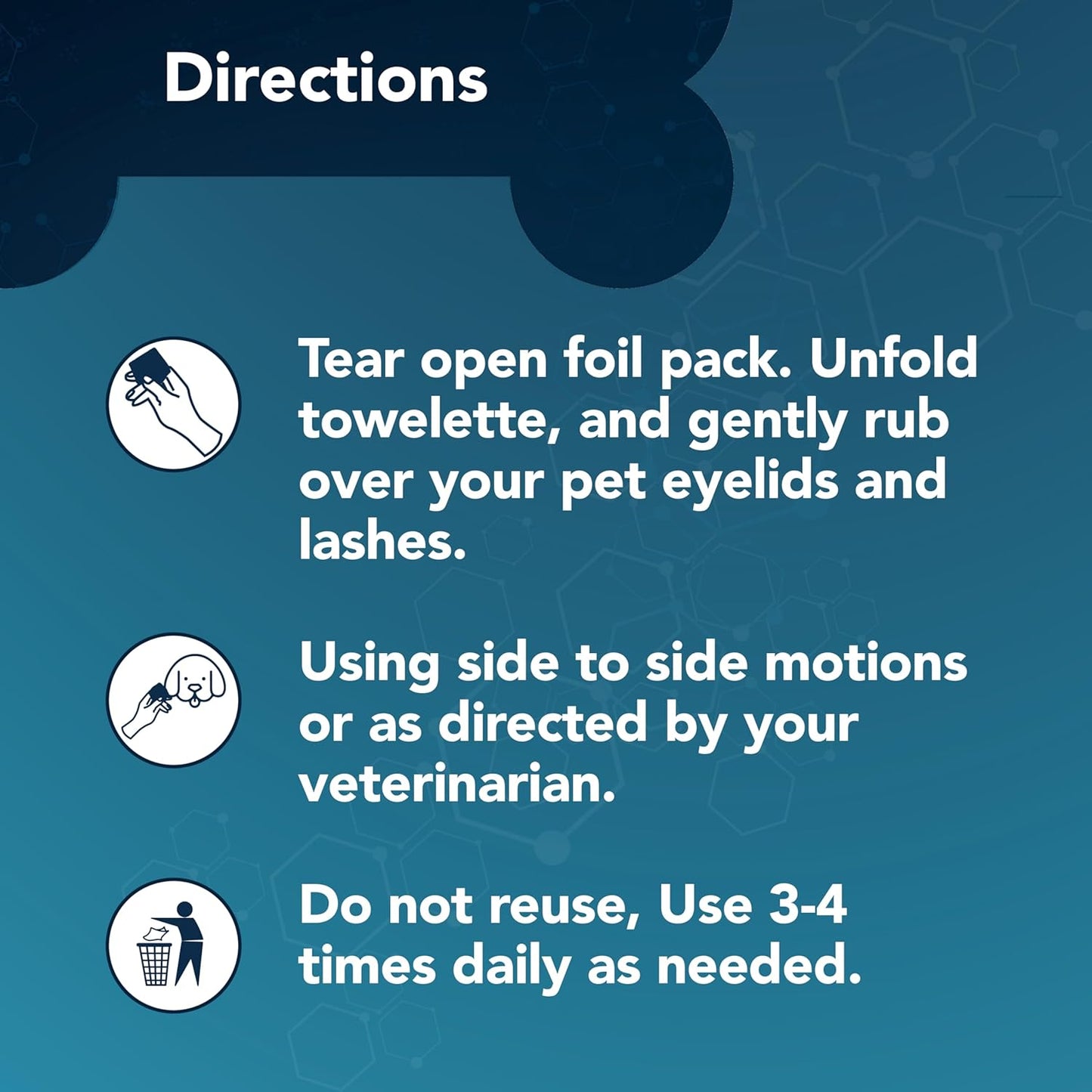 NOVEHA Dog Eye Wipes, Gentle Tear Stain Remover, Eye Hygiene, and Allergy Relief (60 Counts)