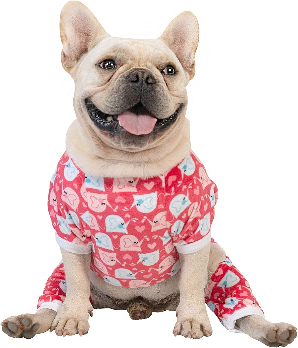 CuteBone Dog Halloween Pajamas Puppy Onesies Small Dogs Soft Pjs Coat Cat Apparel Comfy Pet Christmas Clothes Outfit Doggie Bodysuit P145M
