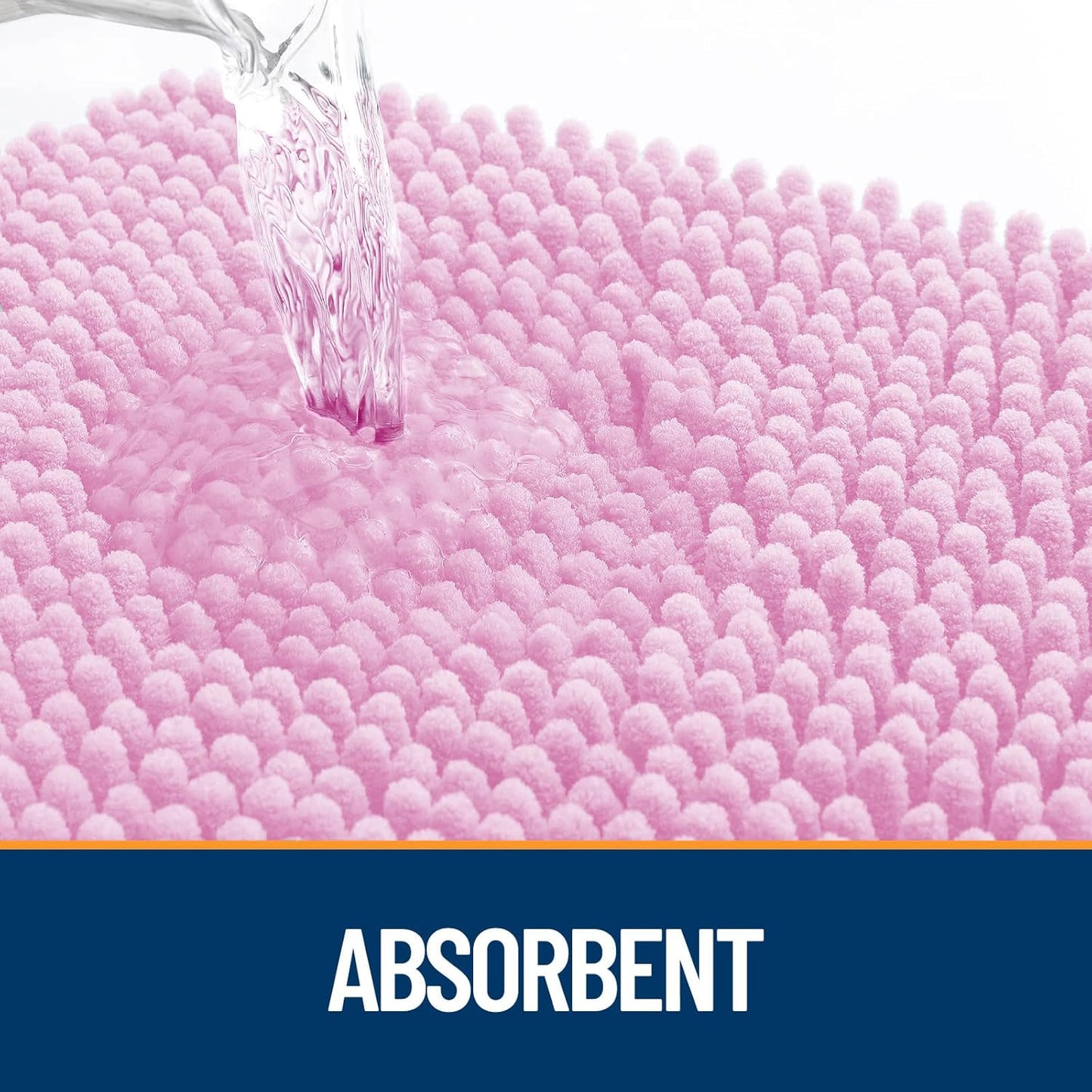 OLANLY Dog Door Mat for Muddy Paws 70x24, Absorbs Moisture and Dirt, Absorbent Non-Slip Washable Doormat, Quick Dry Chenille Mud Mat for Dogs, Entry Indoor Entryway Carpet for Inside Floor, Pink