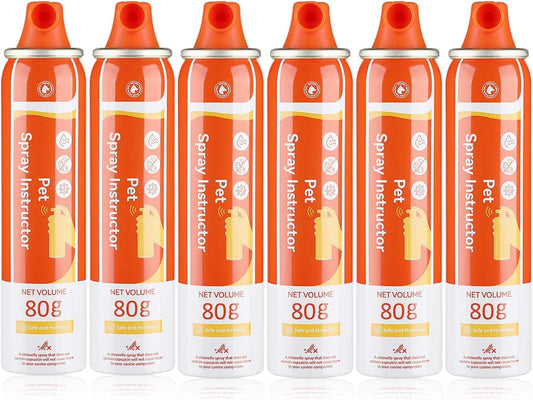 Corrector Dog Trainer Spray 80ml 6 Pack Dog Corrector Spray Dog Trainer for Dog to Stops Barking, Jumping Up, Food Stealing, Dog Fights, Avoidance, Unwanted Dog Behaviour(Orange)