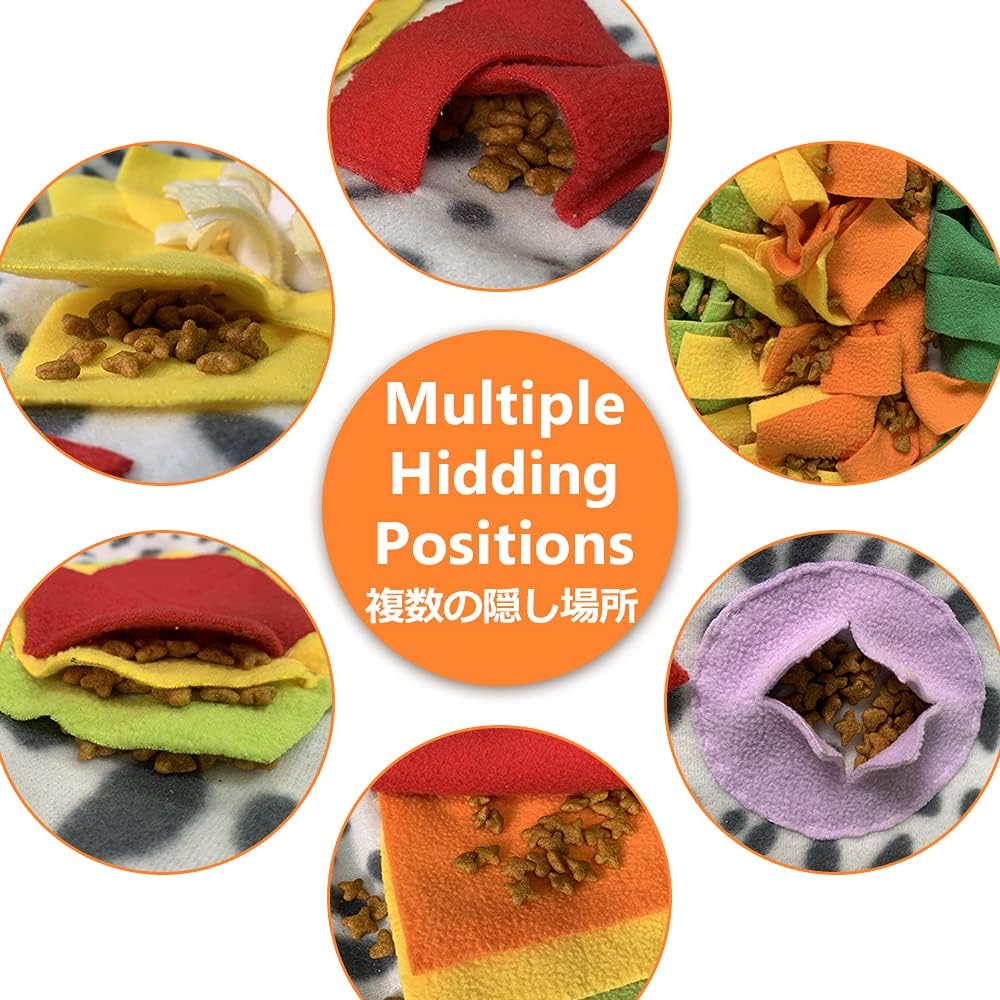 Snuffle Mat for Dogs, Nosework Feeding Blanket Sniffing Pad for Interactive Games, Foraging Puzzle Enrichment Toys for Large Small Medium Pets