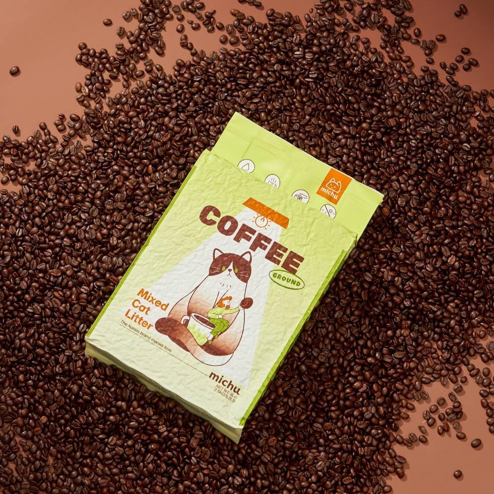 Mixed Tofu Cat Litter, Heavy Duty Flushable Kitty Litter, 5.5Lb/88Oz Coffee 12 Pack