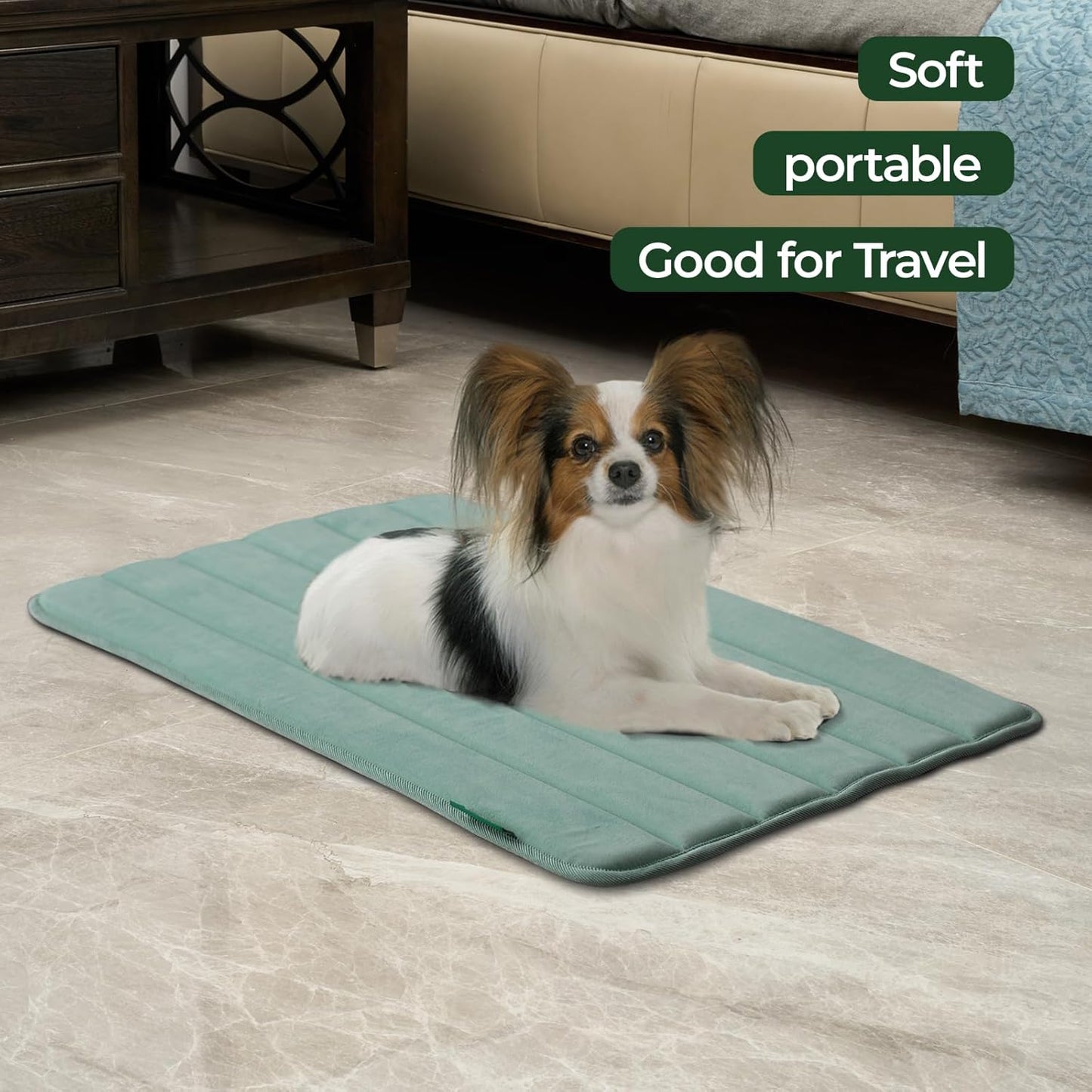 BALANCE Dog Crate Pad, Dog Foam Crate Mat Kennel Pad, Washable Water-Resistant Pet Bed Flat Dogs Cage Mat for Medium Dogs