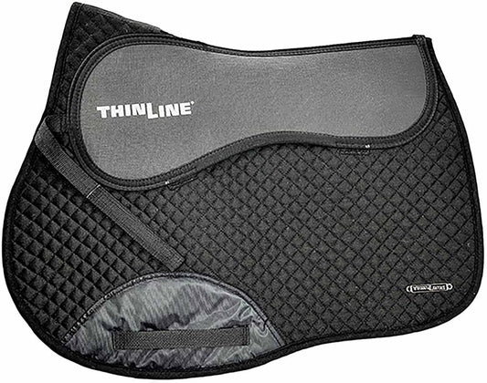 Thinline Cotton Quilted Jumper Durable Breathable Horse Riding Washable Shock-Absorbing no-Slip Thin Equine Saddle Pad - Equestrian Equipment and Accessories