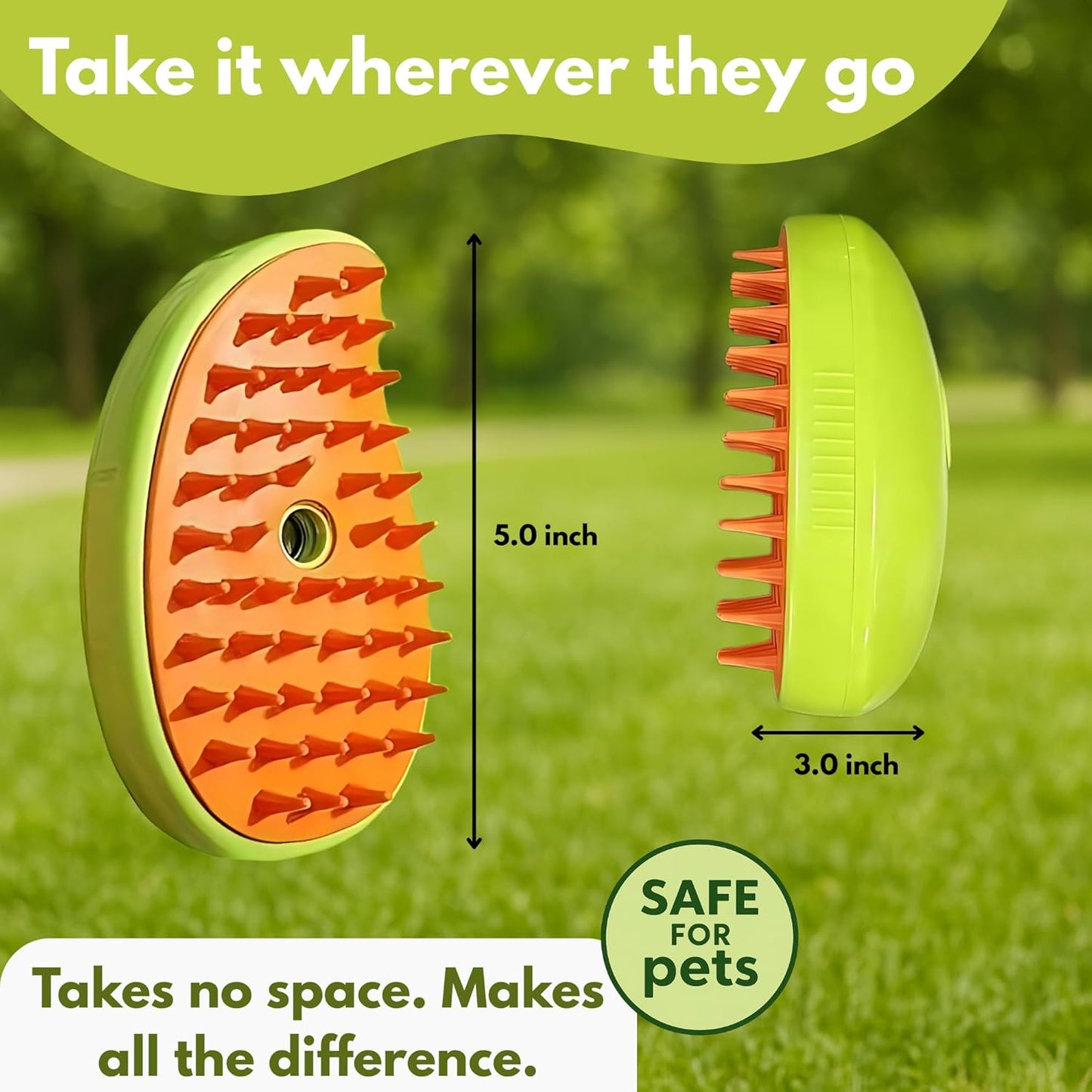 Cat Brush with Steam – Steam Cat Brushes for Indoor Cats | Pet Spray Hair Removal Comb & Relaxing Grooming Tool for Calmer, Happier Cats