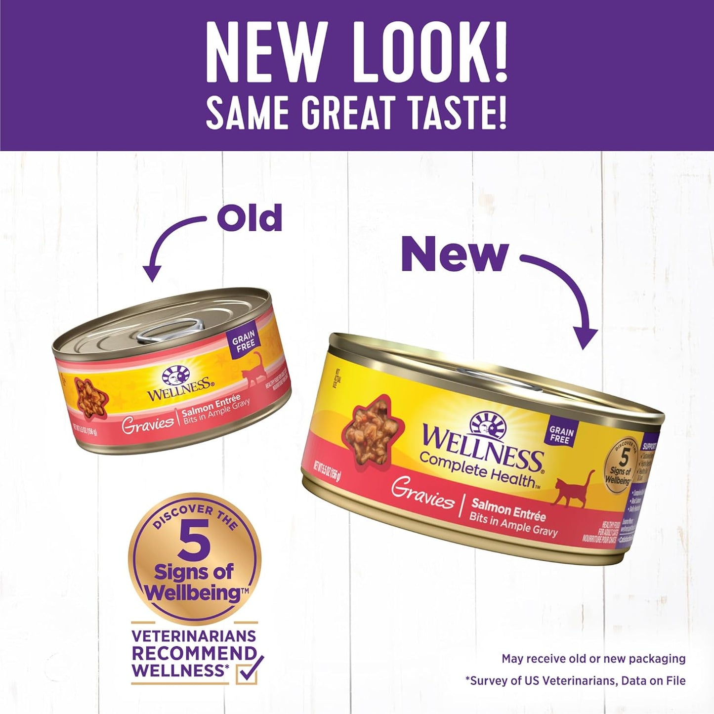 Wellness Complete Health Gravy Adult Wet Cat Food, Natural, Protein-Rich, Grain Free, 5.5 Ounce, 12 Pack, (Salmon Entree)