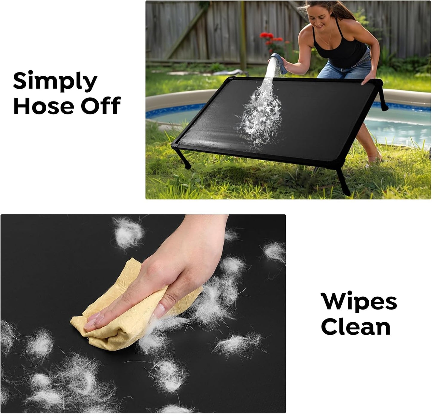 Veehoo Chew Proof Elevated Dog Bed, Durable Raised Training Platform for Large Dogs, Indoor or Outdoor Pet Cot System for Place, Agility, CWC2420CP