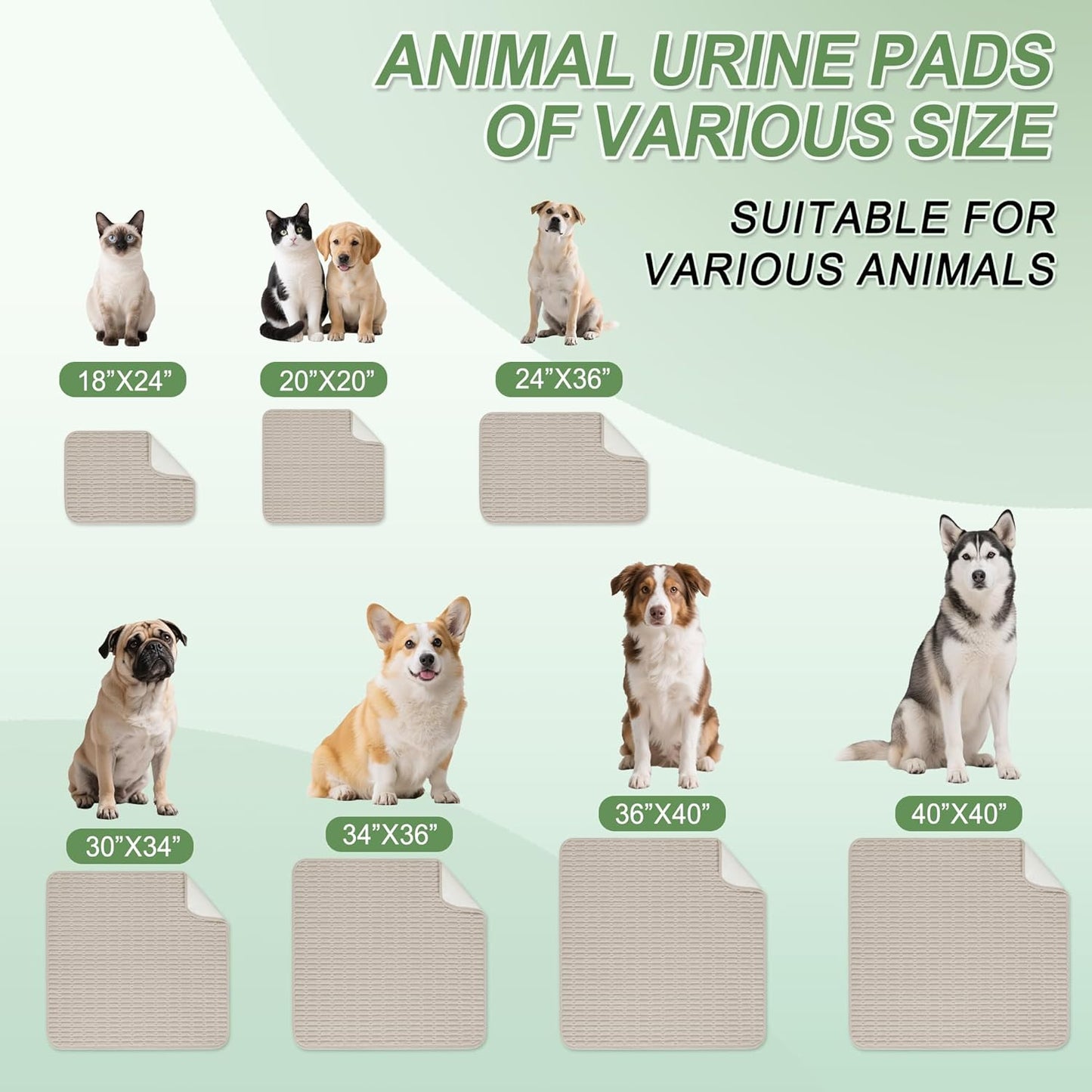 Washable Pee Pads for Dogs, 2 Pack Reusable Puppy Pads Dog Pads, Non-Slip Dog Pee Pads, Leakproof Pet Pee Pads Wee Wee Pads for Dogs. (Brown, 24"x36"(Pack of 2))