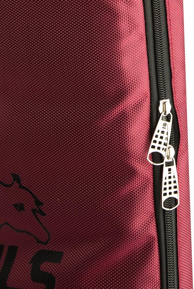 Horse Bridle Bag, Horse Tack Carry Bag with 3 Prong Tack Rack for Halters, Bridle, Harness, Equestrian Reins, Bits and Headstalls (Wine Red)