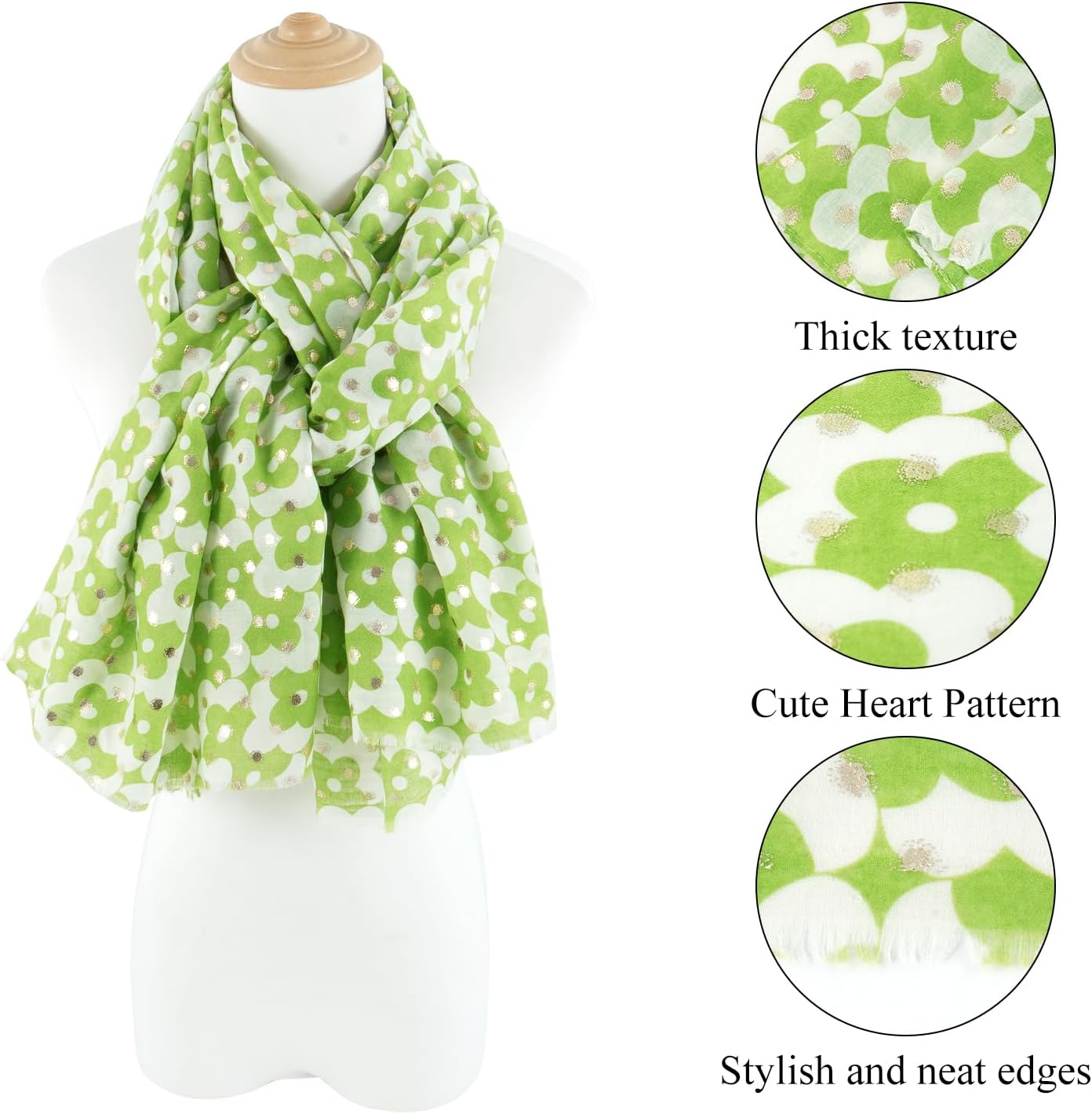 E-Clover Fashion Scarf for Women Lightweight Scarves Shawl Wrap for Spring/Summer Winter