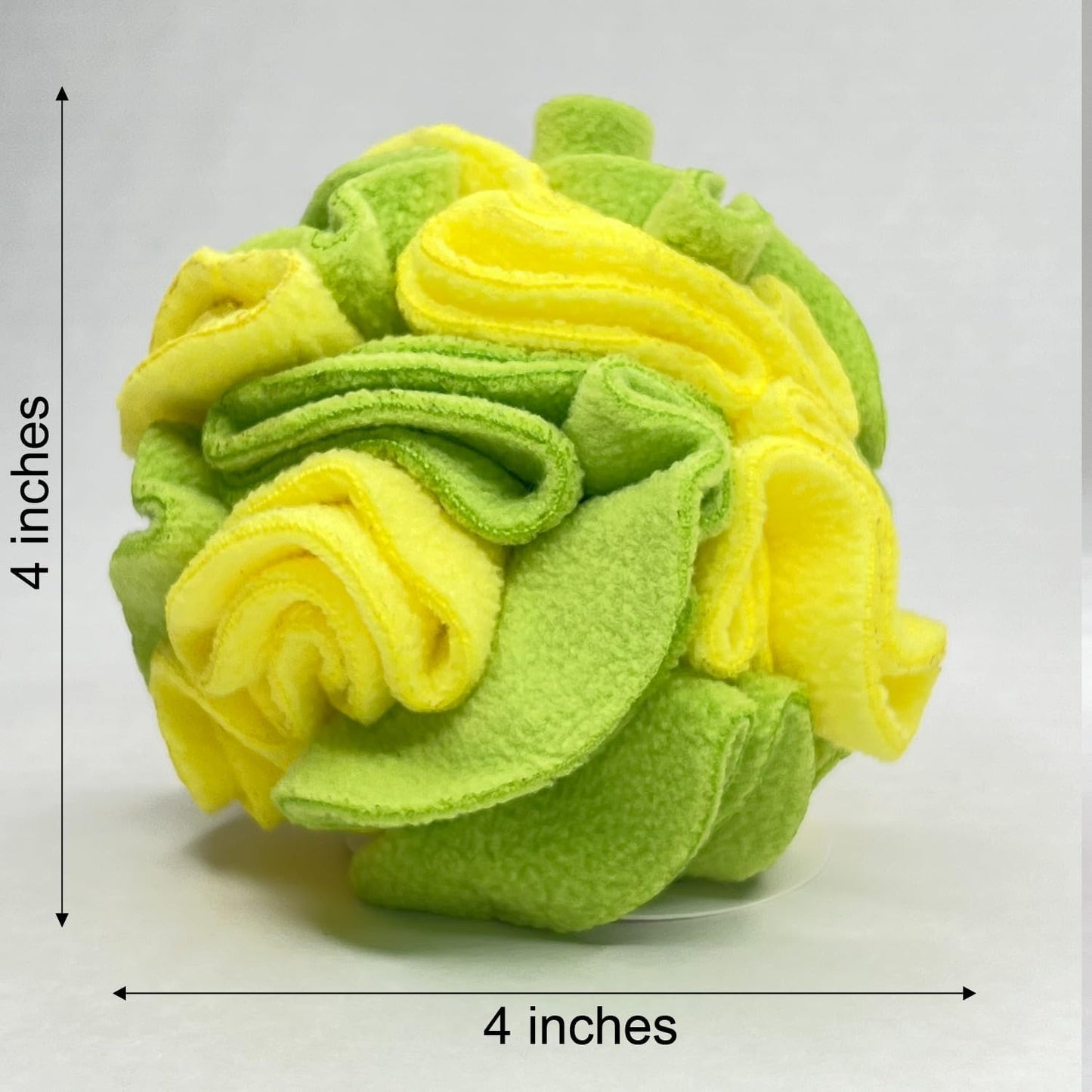 Glory To Dog Puppy and Small Breed Snuffle Interactive Foraging Dog Puzzle Ball Toy Lemon Lime Yellow and Green
