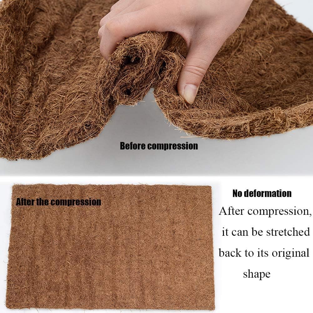 Hamiledyi Reptile Carpet 157" L x 16" W Natural Coconut Fiber Tortoise Carpet Mat for Pet Terrarium Liner Reptile Supplies for Lizard Snake Chameleon Turtle Bedding Bunny Rabbit Mat