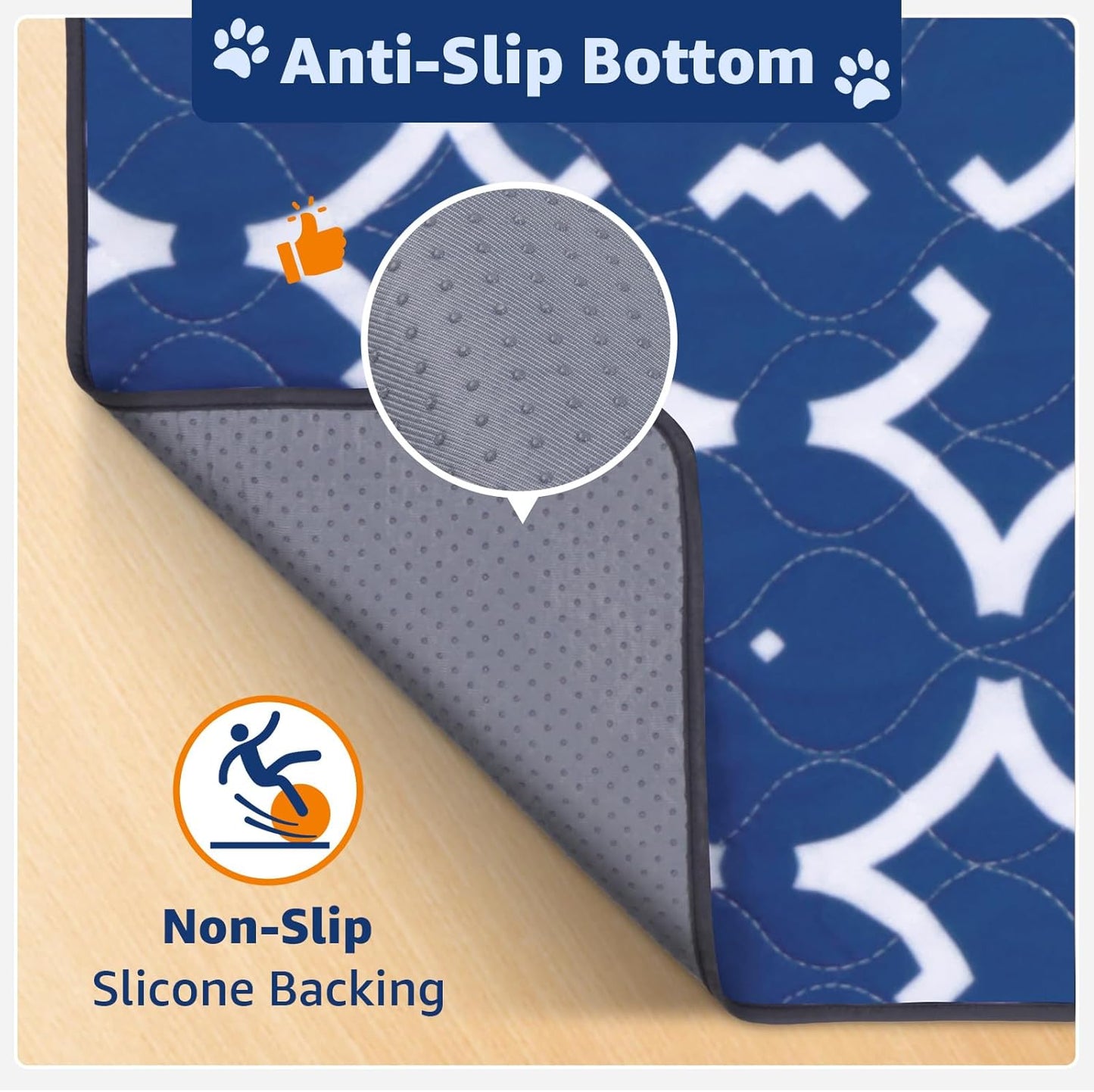 LOOBANI Washable Pee Pads for Dogs 36"x 36": 2 Pack Super Absorbent Reusable Puppy Pads Leakproof Whelping Pad Dog Playpen Mat, Waterproof Non-Slip Dog Training Pads for Floor, Crate, Potty