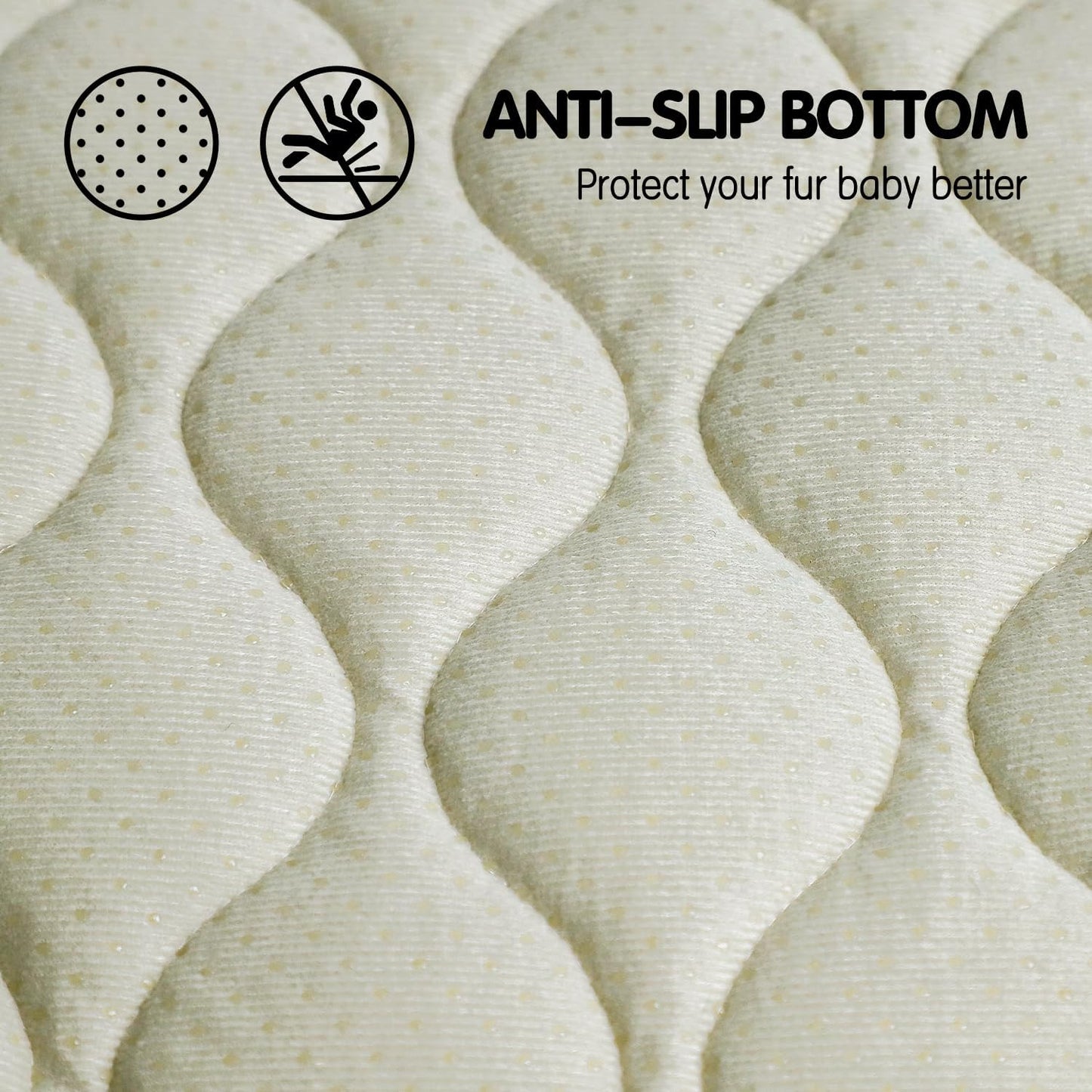 furrybaby Dog Bed Mat Flat Crate Mat with Anti-Slip Bottom Machine Washable Pet Kennel Pad for Dog Sleeping (XM 36x23'', Grey Mat)