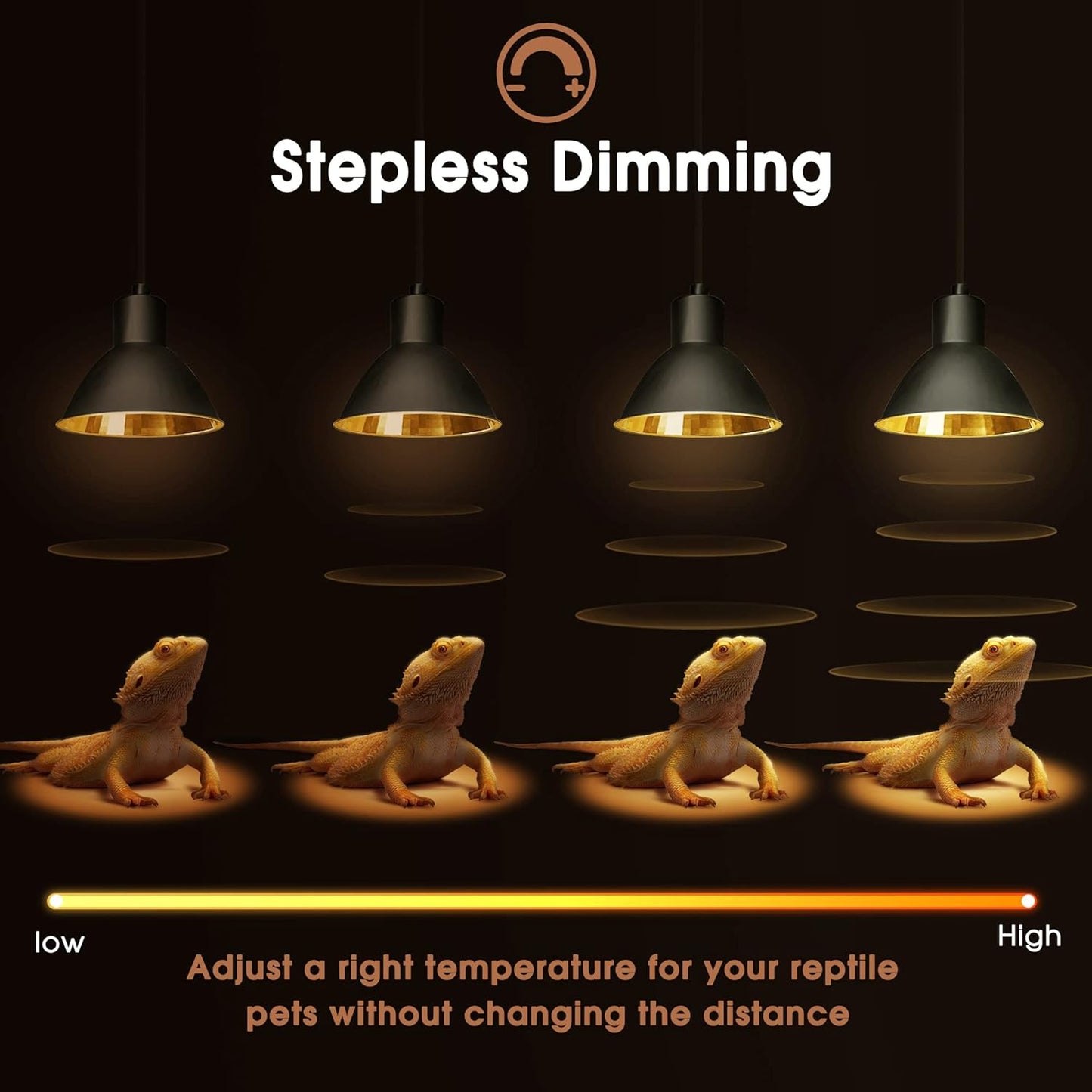 Reptile Heat Lamp, Briignite UVA Basking Light for Reptiles 50W, G9 Halogen Heat Bulb & Dome Reptile Light Fixture, Aluminum Reflector, Dimmable Heat Lamp for Chicken Turtle Snake Gecko Lizard, 2 Pack