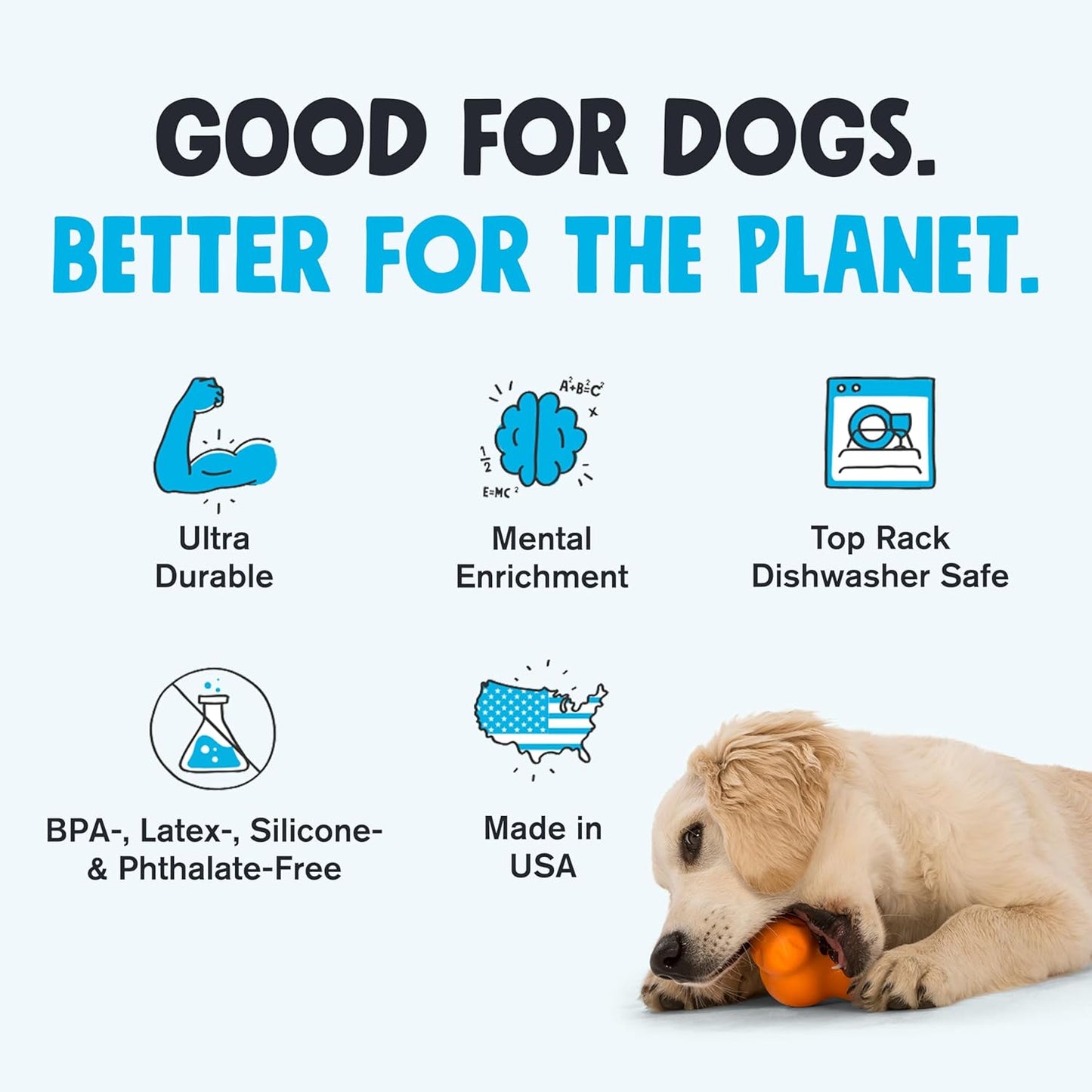 WEST PAW Zogoflex Tux Treat Dispensing Dog Chew Toy – Interactive Chewing Toy for Dogs – Dog Games for Aggressive Chewers, Fetch, Catch – Holds Kibble, Treats, Large 5", Mint