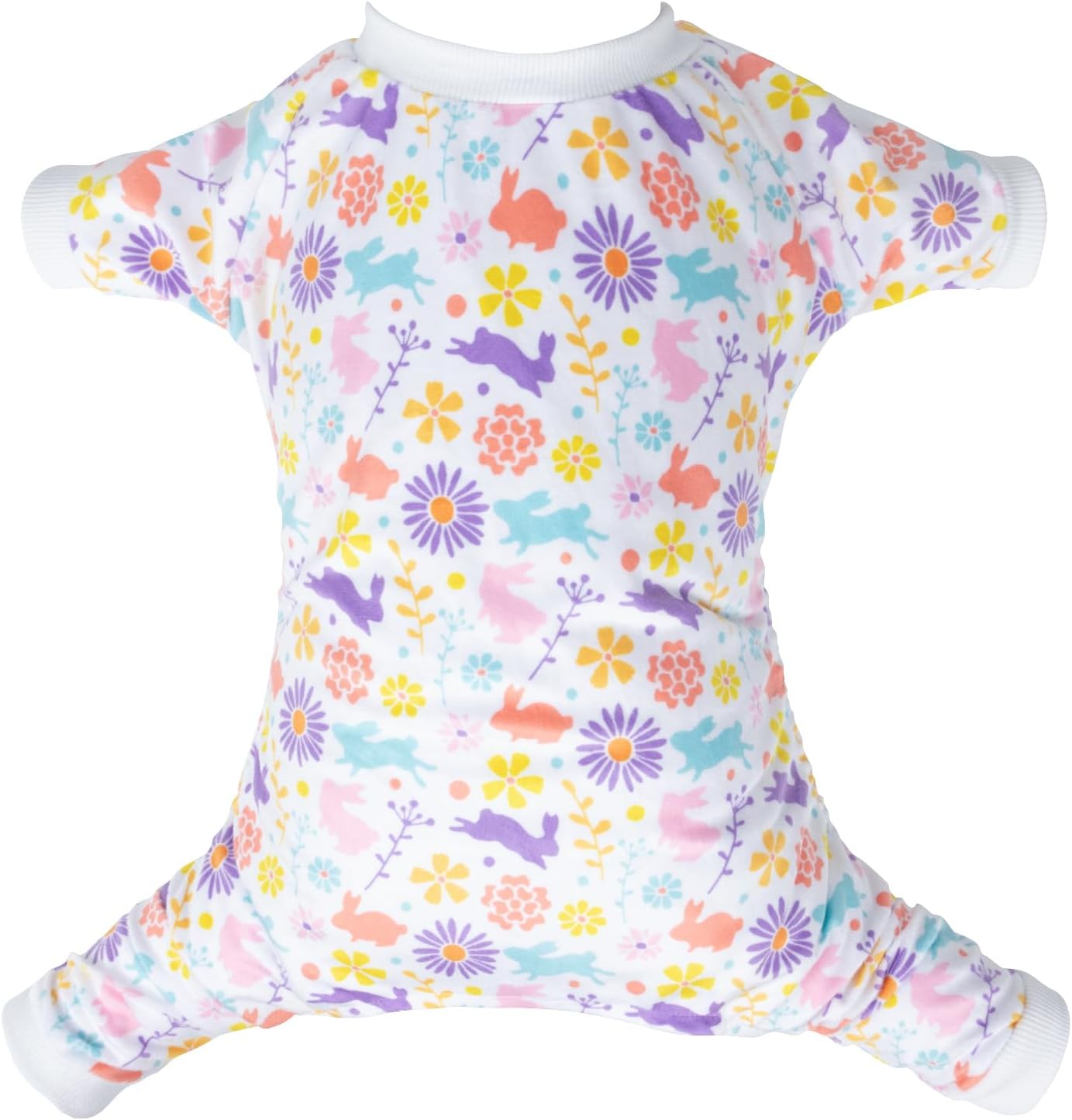 CuteBone Small Dogs Outfit Soft Puppy Onesies Pjs Dog Easter Rabbit Pajamas Pet Coat Cat Apparel Comfy Doggie Jumpsuit Bodysuit for All Seasons P276L