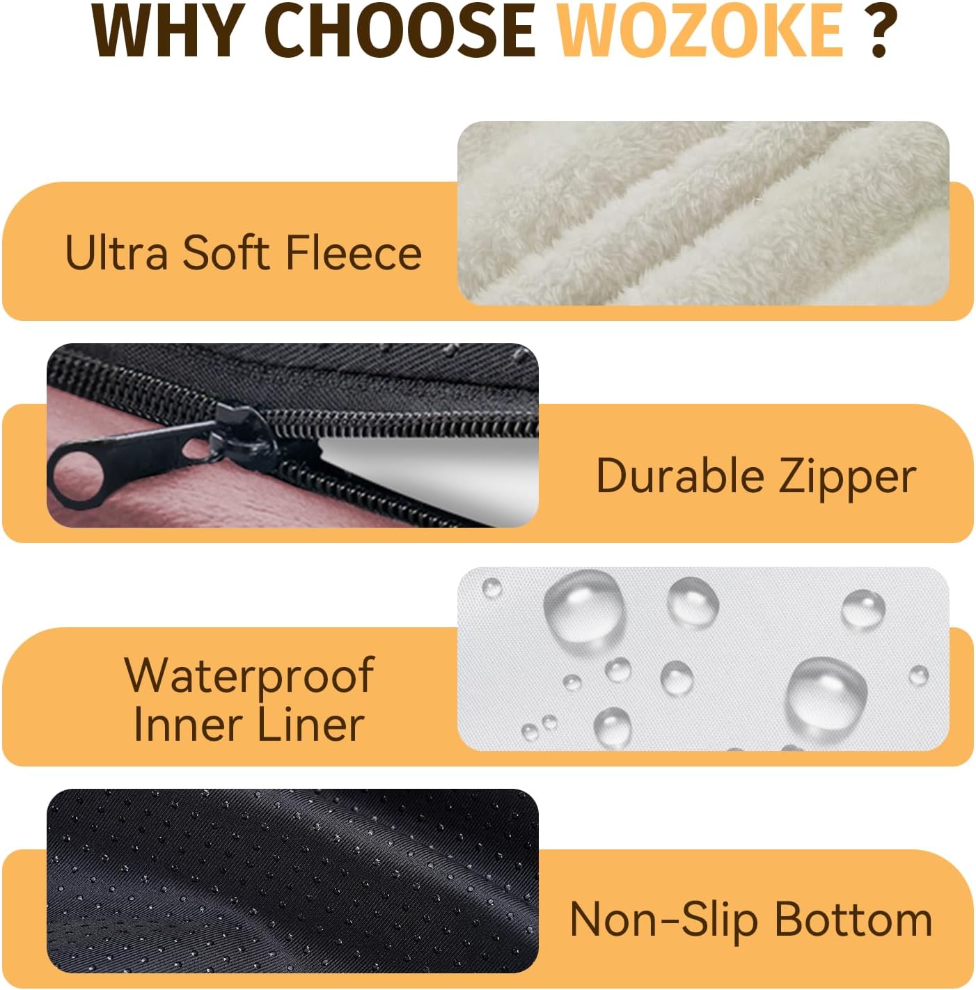 Orthopedic Waterproof Large Memory Foam Dog Bed: Washable Dog Bed with Bolsters - XXL Orthopedic Removable Cover for Medium Large Sized Pet - Non-Slip Bottom - Pink